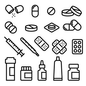 简约医疗药物图标icon