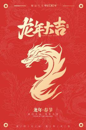 春节新年海报龙年大吉