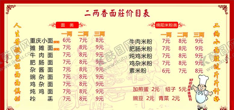 编号：14160407060622004251【酷图网】源文件下载-价格表