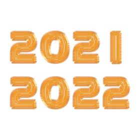 2022金箔气球艺术字新年元旦