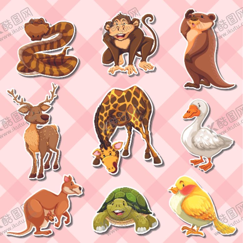 编号：58494110081237583886【酷图网】源文件下载-卡通动物素材