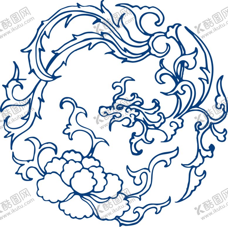 编号：48249006240931559668【酷图网】源文件下载-青花瓷图案