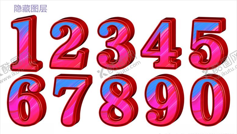 编号：23602705051052248268【酷图网】源文件下载-3D立体数字