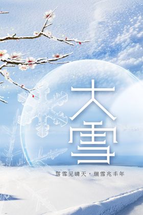 大雪海报传统活动节气