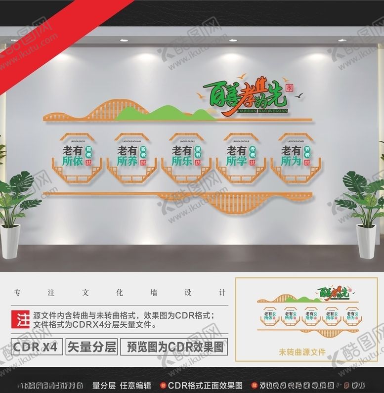 编号：17524610082102086075【酷图网】源文件下载-孝老文化墙