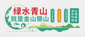 绿水青山文化墙环保生态明建设环境保护美丽乡村