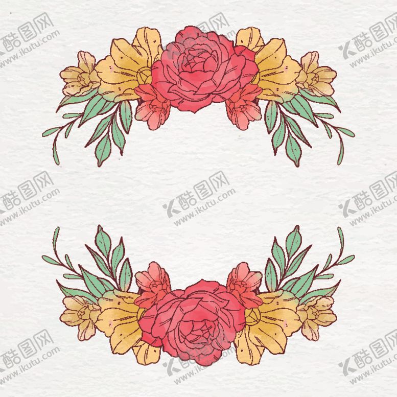 编号：38863405012018205960【酷图网】源文件下载-水彩花卉插画