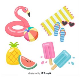 夏季度假物品条幅