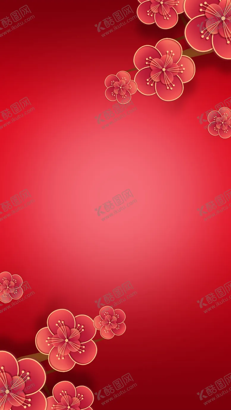 编号：13094509290044399853【酷图网】源文件下载-传统节日 梅花