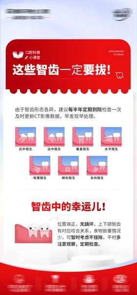 口腔拔智齿科普海报