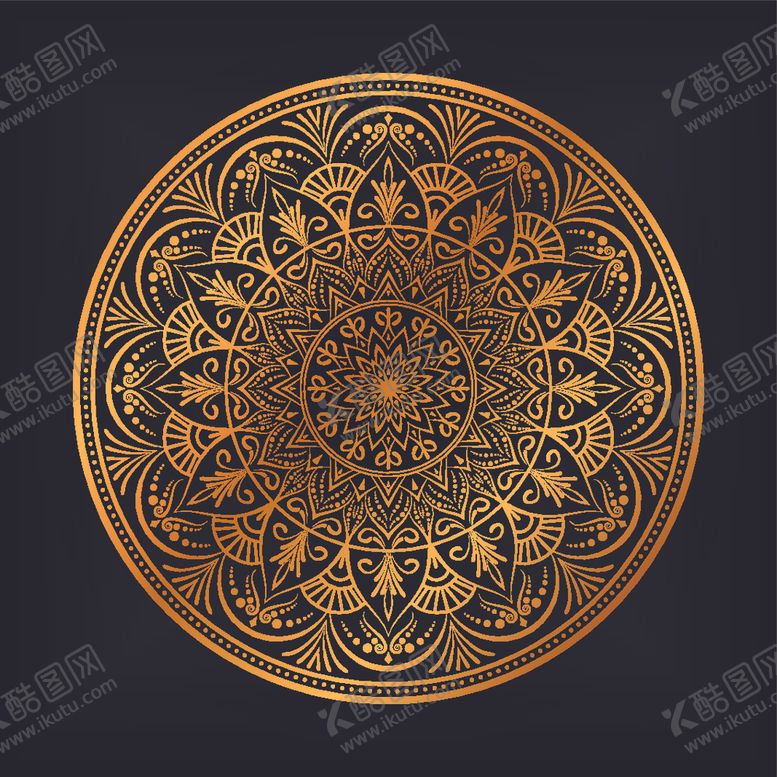 编号：35276409140150191576【酷图网】源文件下载-曼陀罗花纹