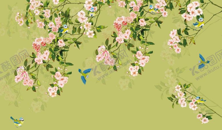 编号：24242609241111024294【酷图网】源文件下载-黄鹂翠柳梅花