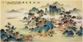 中国风背景国画古风山水