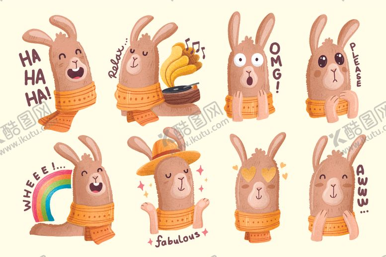 编号：20189904301240091927【酷图网】源文件下载-可爱兔子玩偶创意造型