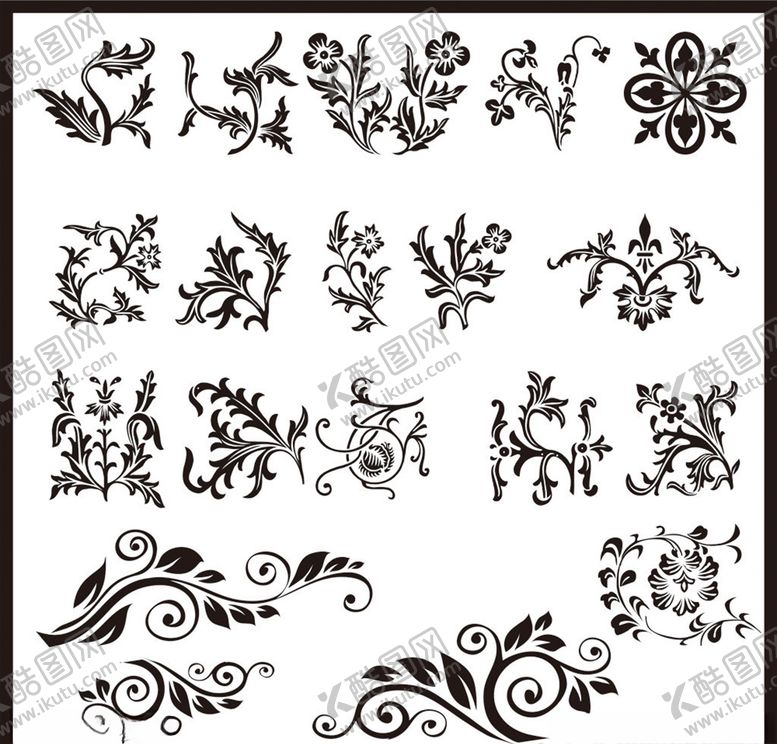 编号：75322810081229411071【酷图网】源文件下载-艺术花纹边框角花