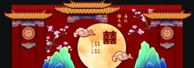 中式中秋传统场景装饰图