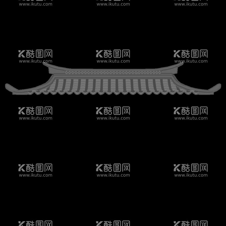 编号：95716309170145537530【酷图网】源文件下载-手绘青瓦屋檐插画