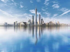水面城市背景