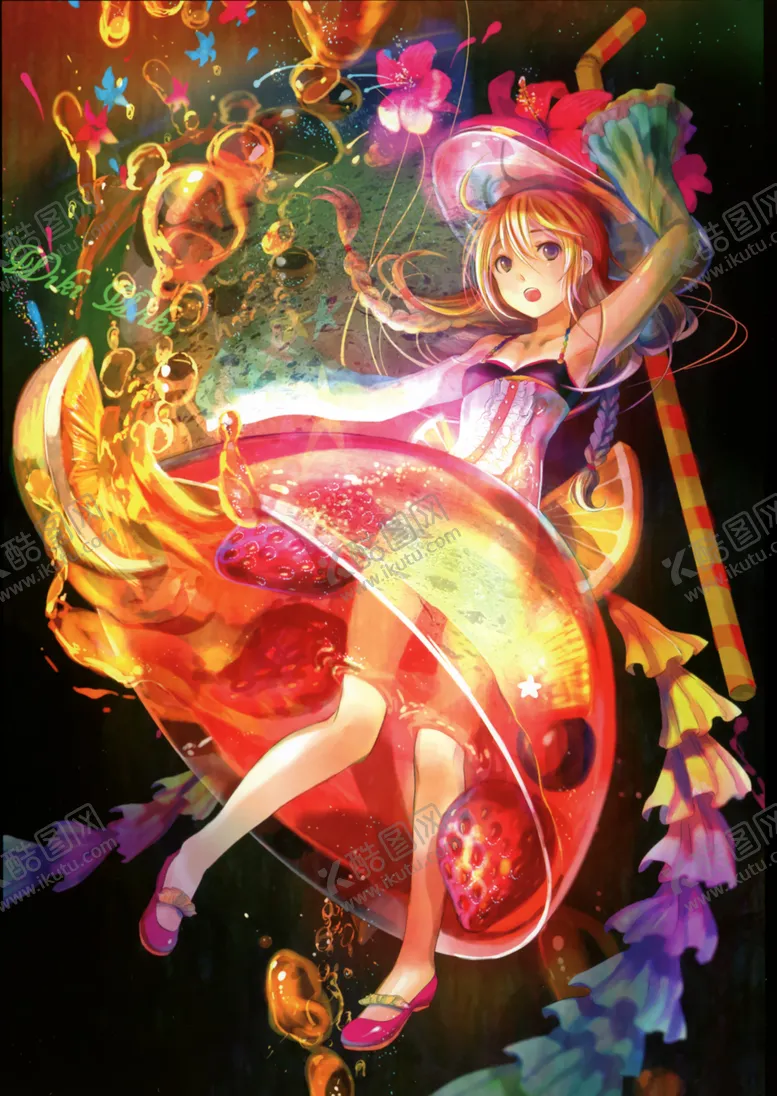 编号：44040907011154168278【酷图网】源文件下载-二次元美女手绘插画图片
