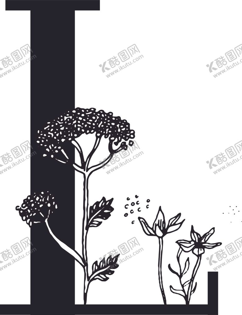 编号：28227509230327385476【酷图网】源文件下载-手绘花纹字母