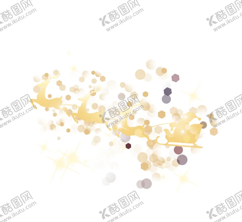 编号：59638603140116154436【酷图网】源文件下载-梦幻圣诞夜驯鹿圣诞老人