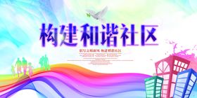 和谐社区创建城市文明展板