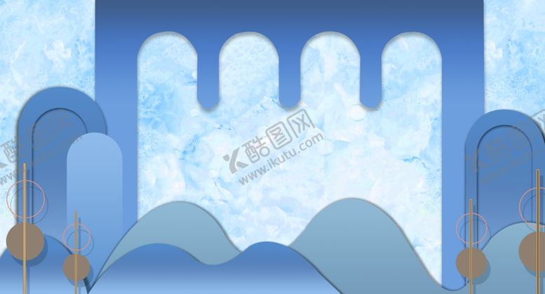 编号：28289410311458365151【酷图网】源文件下载-蓝色婚礼背景