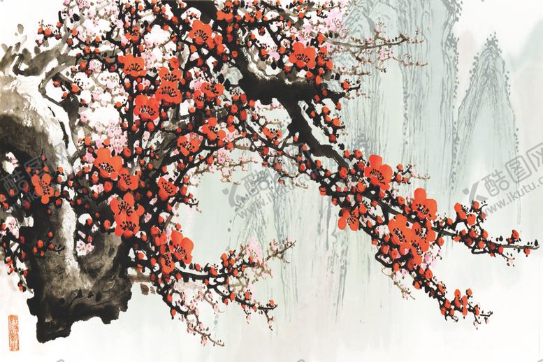 编号：86158910280440017137【酷图网】源文件下载-梅兰竹菊梅花