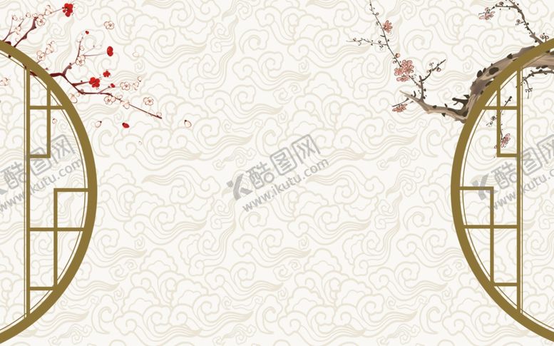 编号：58164610190349253684【酷图网】源文件下载-中式背景墙