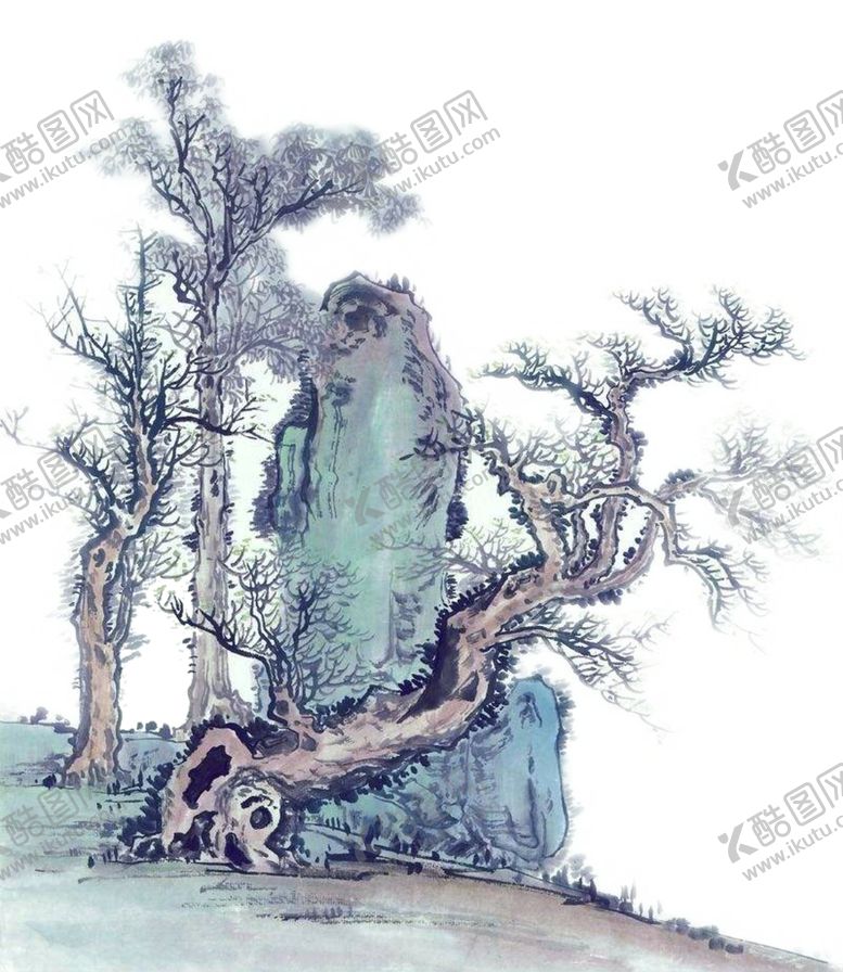 编号：63784409240839138407【酷图网】源文件下载-水墨中国风迎客松