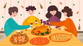 新年插画贺春牛大吉牛吉祥