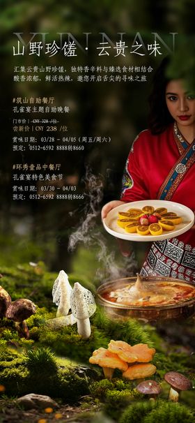 云贵美食节海报ai人物