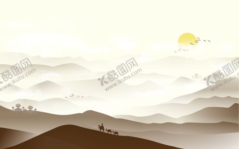 编号：89166906180247136408【酷图网】源文件下载-水墨背景墙