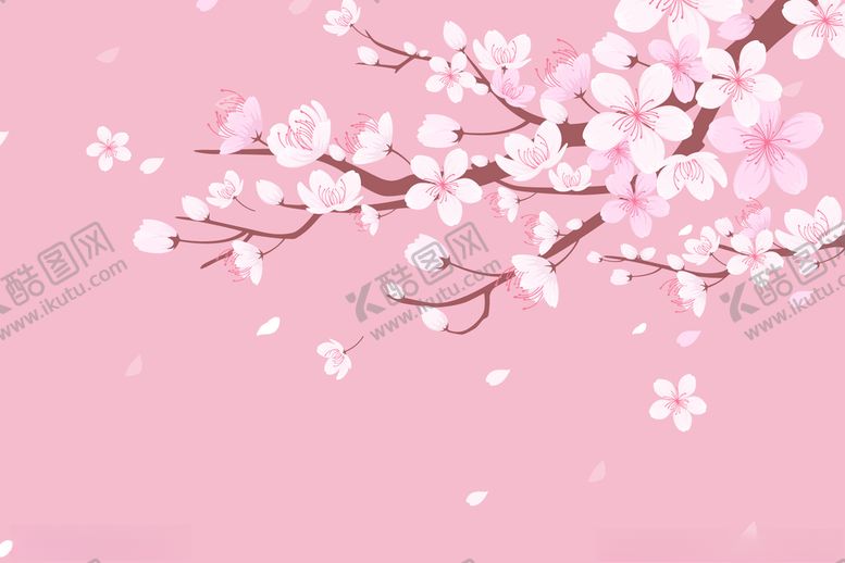 编号：72110909220708301646【酷图网】源文件下载-春季樱花花朵盛开矢量