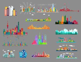 多彩数据图表矢量素材集