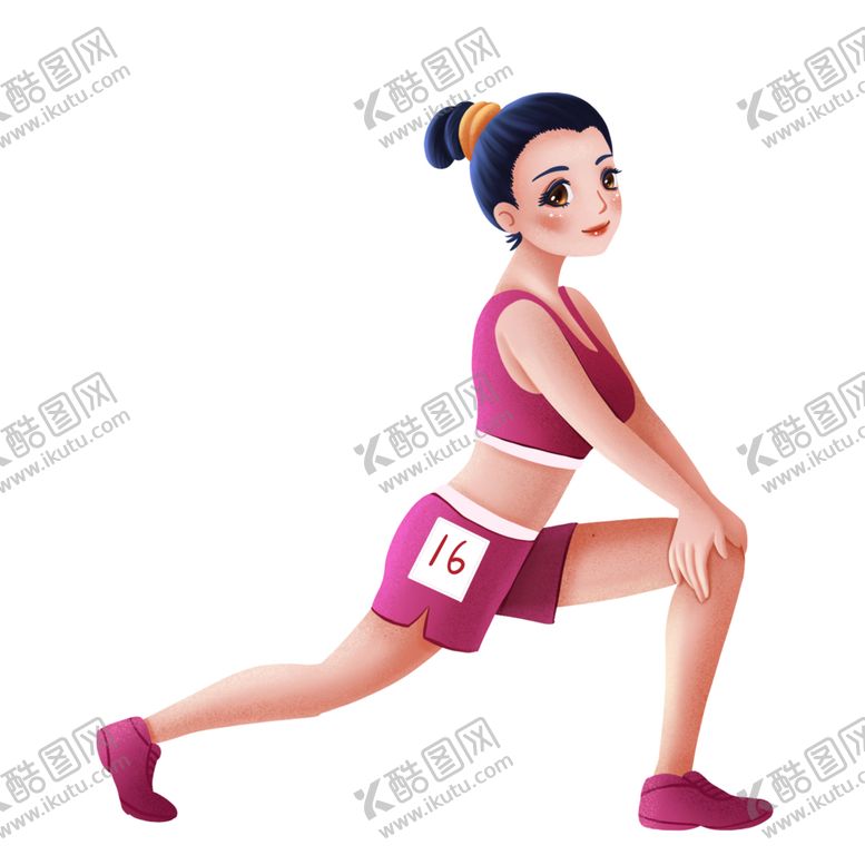 编号：16444109270643321127【酷图网】源文件下载-跑步女孩