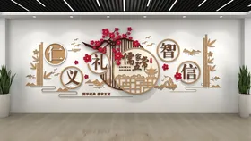 校园文化墙建设走廊围挡展板模板