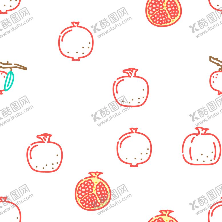 编号：54780909230646248401【酷图网】源文件下载-石榴图案