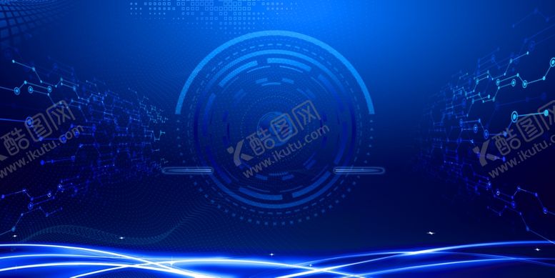 编号：52018409161300233261【酷图网】源文件下载-蓝色科技企业未来海报背景素材