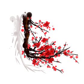 梅花素材腊元红中国风