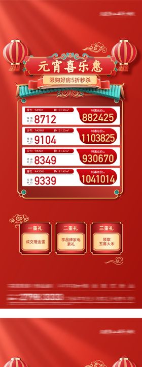 地产元宵新年奢感特价房海报
