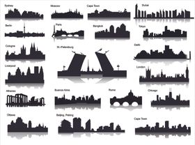 城市建筑剪影集合