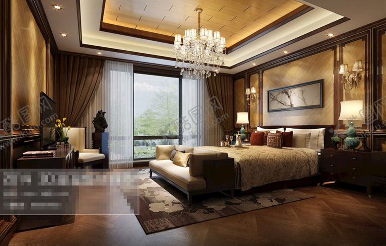 编号：69753110110657428905【酷图网】源文件下载-卧室效果图