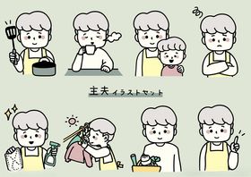 卡通人物的多样生活场景