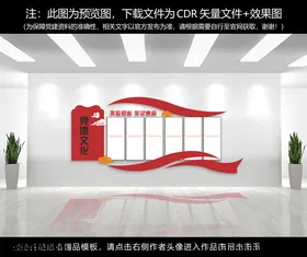 党建文化墙核心价值观长廊背景