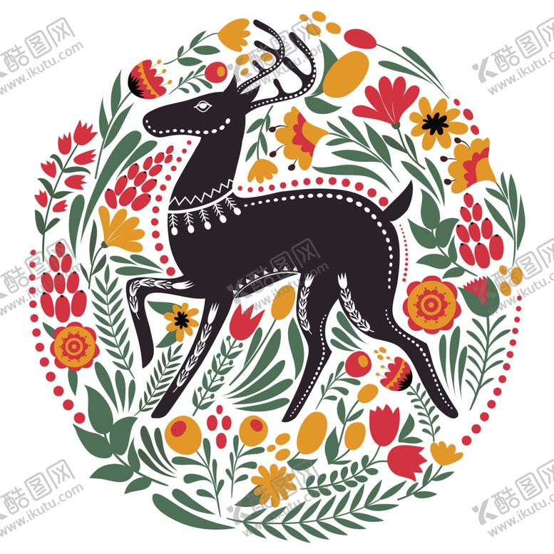 编号：42194309272234057702【酷图网】源文件下载-手绘动物插画