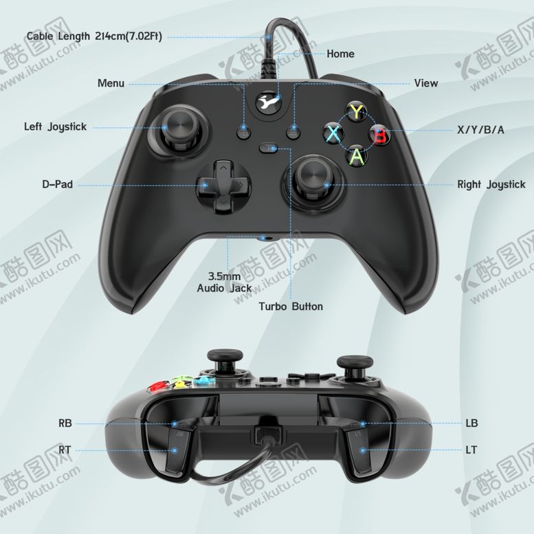 编号：16440901171257398260【酷图网】源文件下载-XBOX游戏 手柄部件图