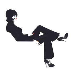 服饰模特人物插画矢量素材