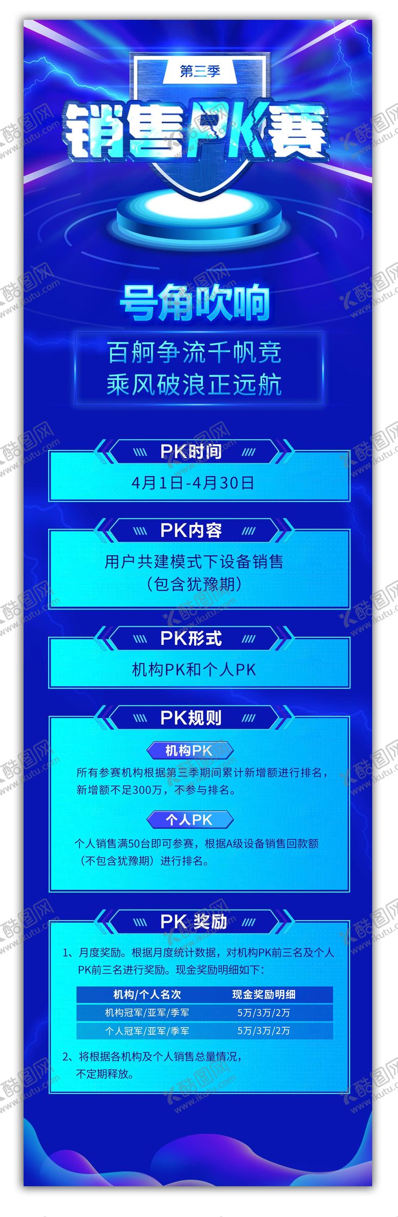 编号：12129706152003316473【酷图网】源文件下载-擂台销售团队PK比赛活动宣发长图设计