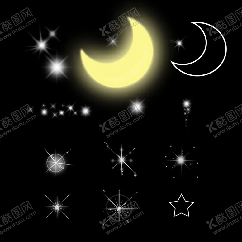 编号：58748302220301105222【酷图网】源文件下载-星星月亮